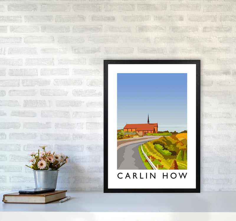 Carlin How Portrait Art Print by Richard O'Neill A2 White Frame