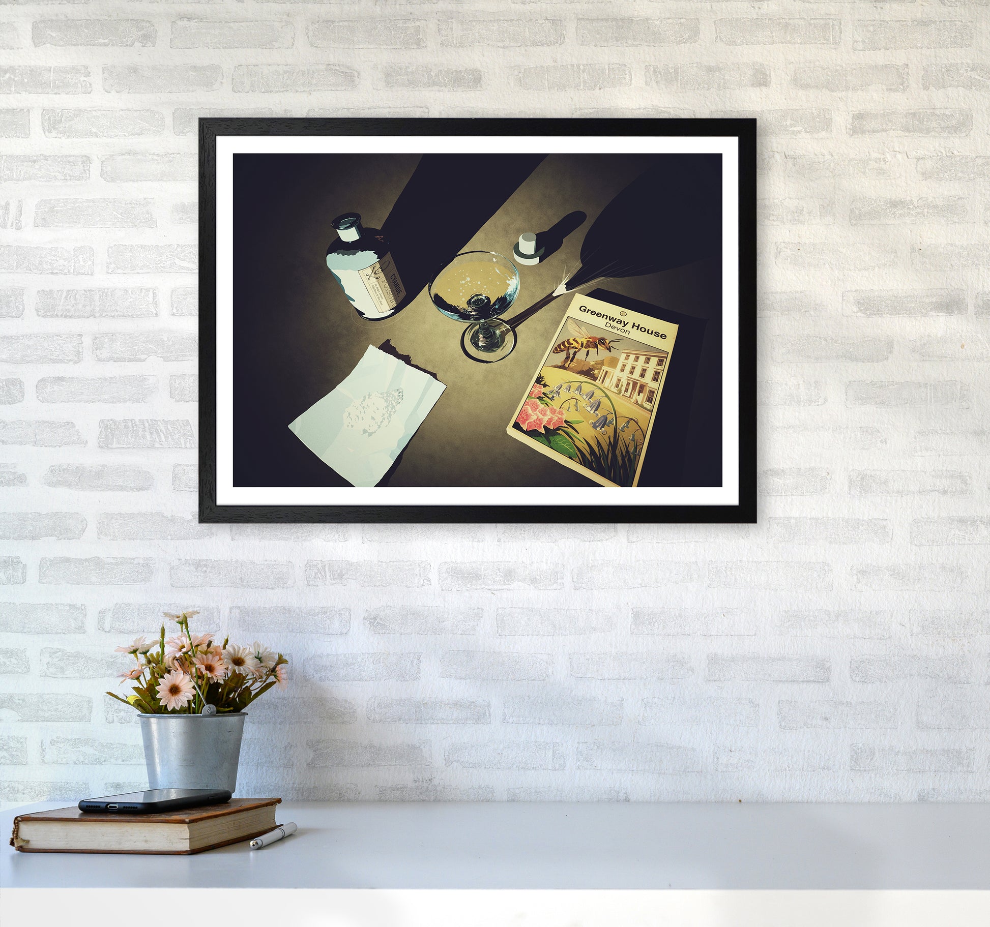 Greenway House 2 Art Print by Richard O'Neill A2 White Frame