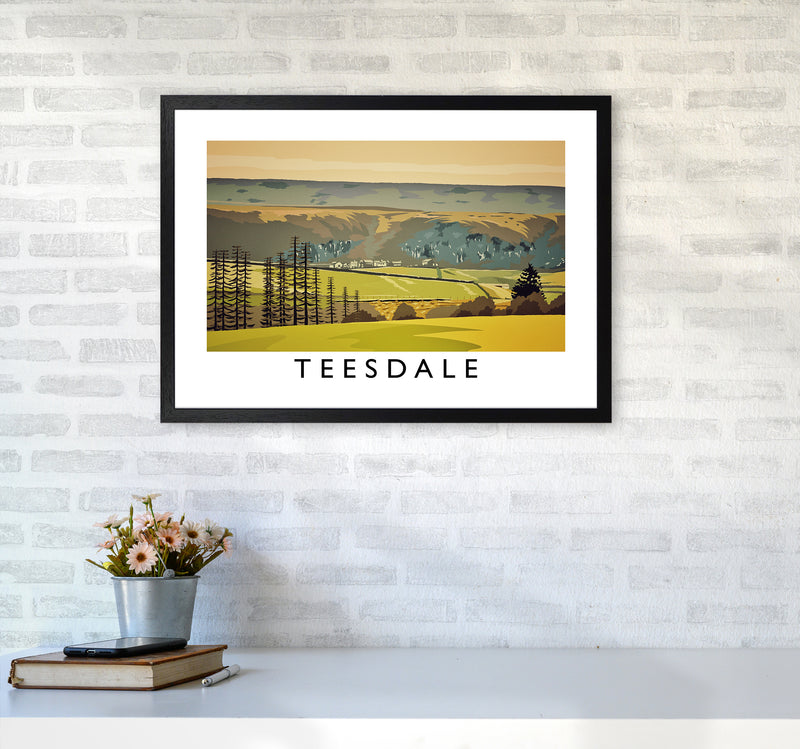 Teesdale Art Print by Richard O'Neill A2 White Frame