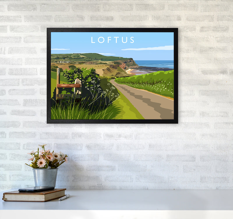 Loftus Travel Art Print by Richard O'Neill A2 White Frame