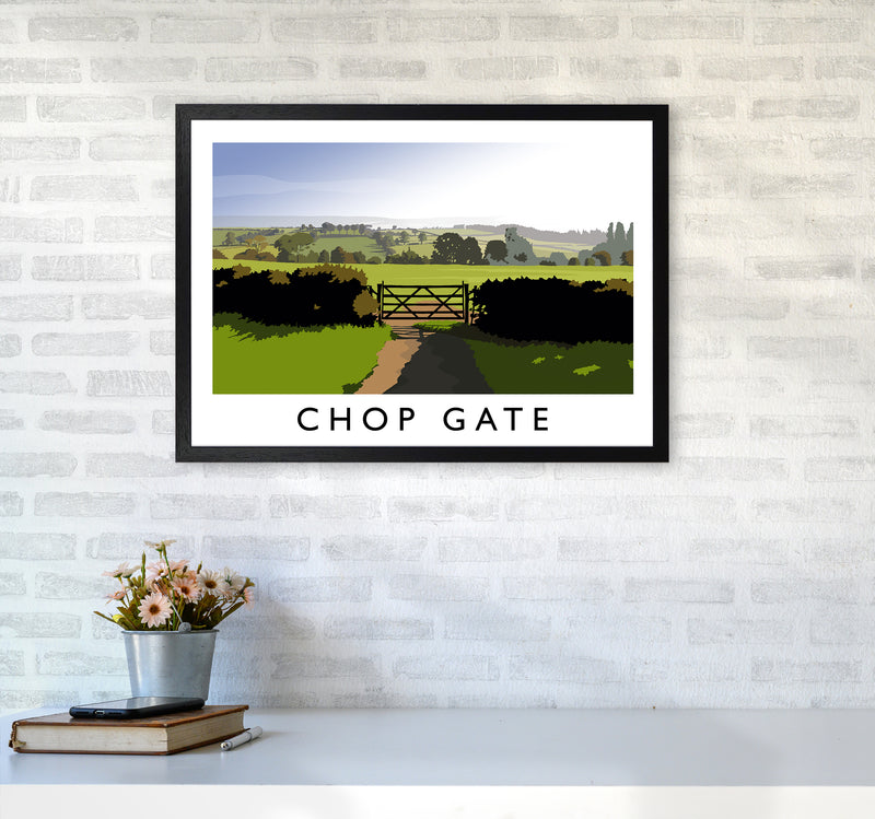 Chop Gate Travel Art Print by Richard O'Neill A2 White Frame