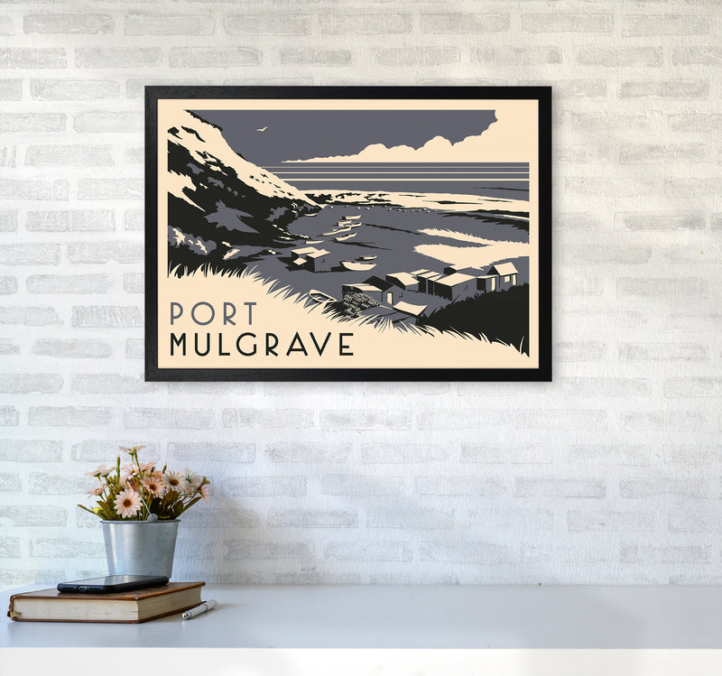 Port Mulgrave Travel Art Print by Richard O'Neill A2 White Frame