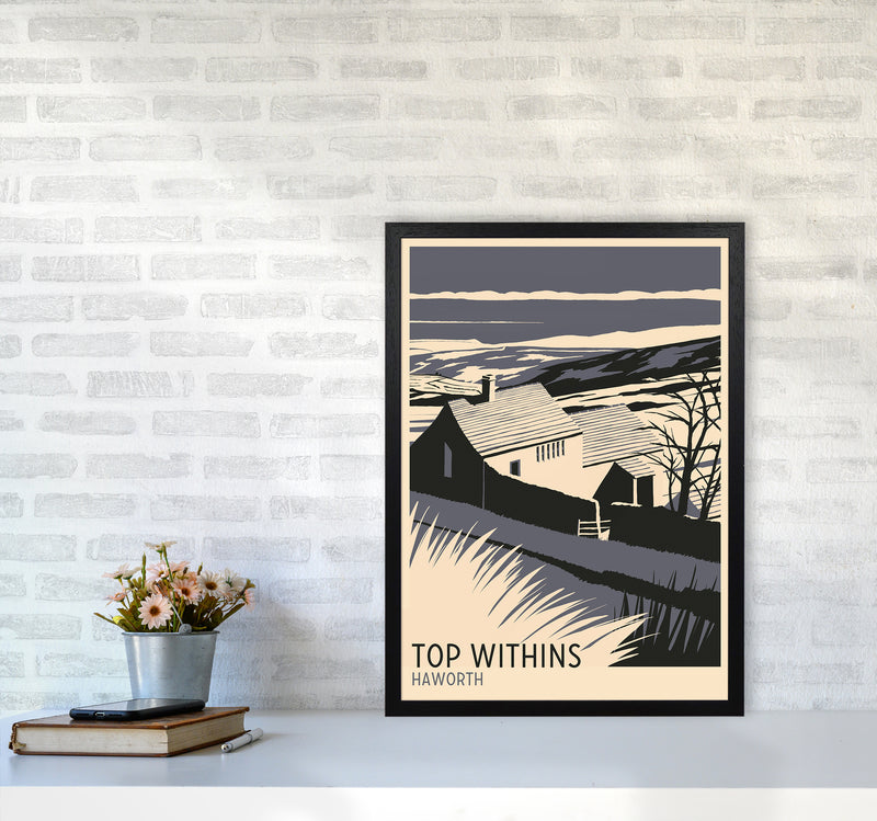 Top Withins portrait Travel Art Print by Richard O'Neill A2 White Frame