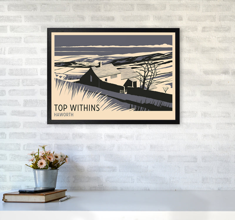 Top Withins Travel Art Print by Richard O'Neill A2 White Frame