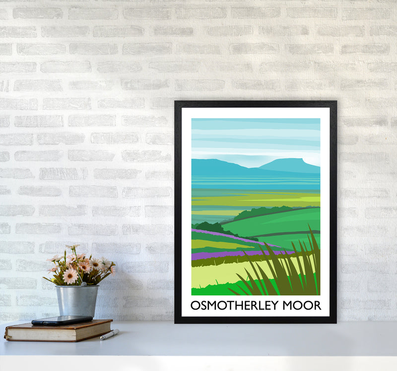 Osmotherley Moor portrait Travel Art Print by Richard O'Neill A2 White Frame