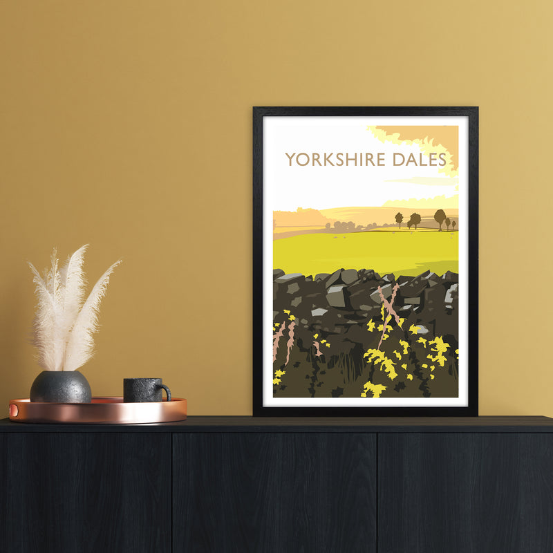 Yorkshire Dales Portrait Travel Art Print by Richard O'Neill A2 White Frame