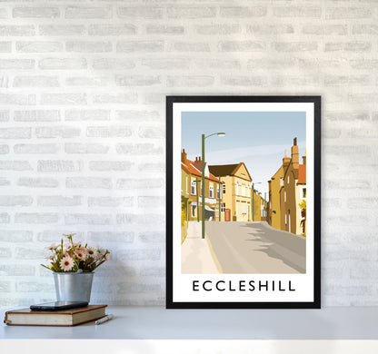 Eccleshill portrait Travel Art Print by Richard O'Neill A2 White Frame