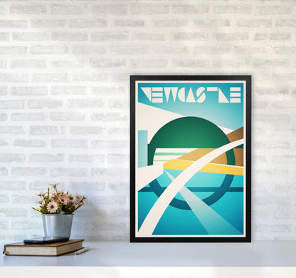 Newcastle 2 Travel Art Print by Richard O'Neill A2 White Frame