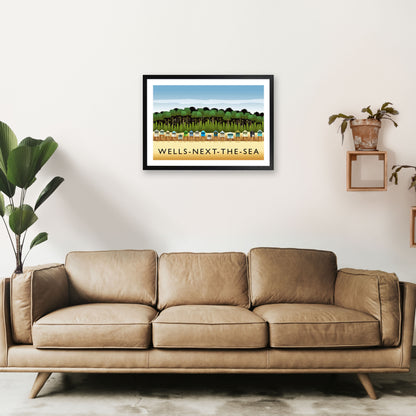 Wells-Next-The-Sea Travel Art Print by Richard O'Neill A2 White Frame