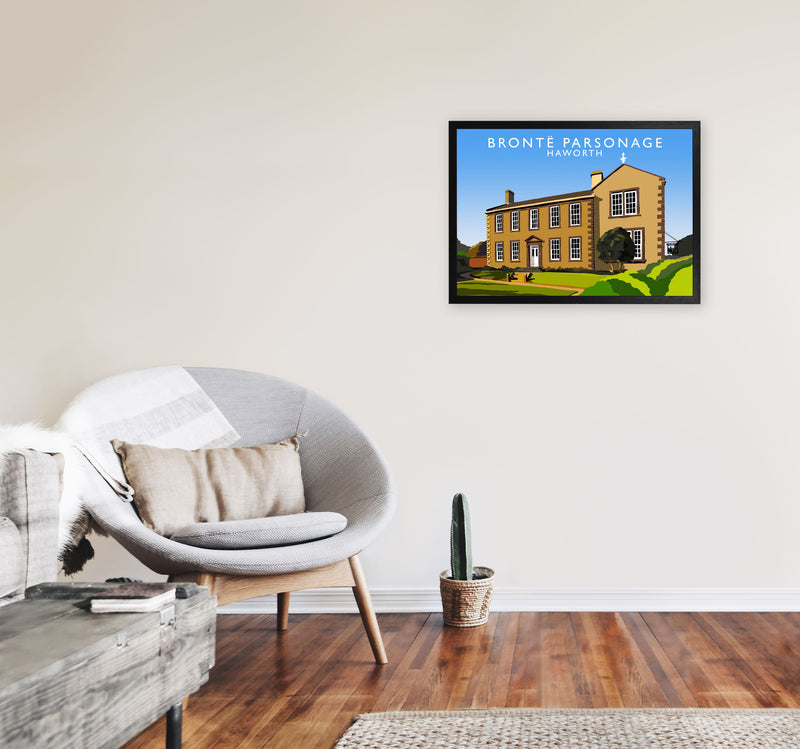 Bronte Parsonage Heworth Framed Digital Art Print by Richard O'Neill A2 White Frame