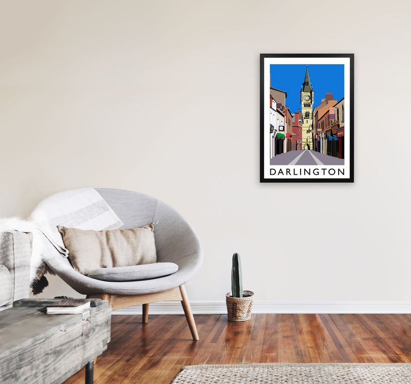 Darlington Art Print by Richard O'Neill A2 White Frame