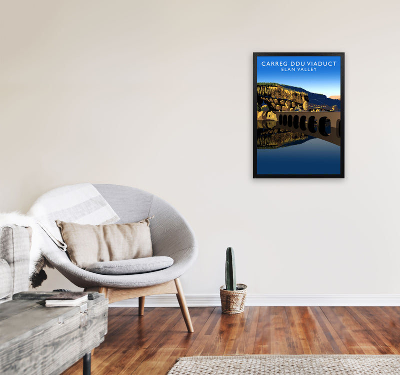 Carreg Ddu Viaduct by Richard O'Neill A2 White Frame