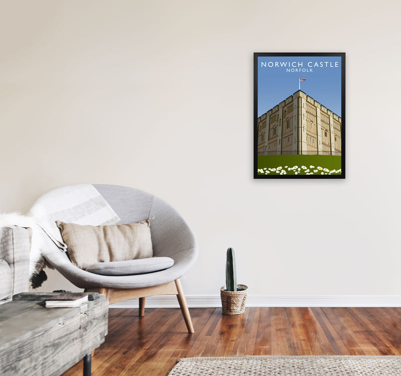 Norwich Castle by Richard O'Neill A2 White Frame