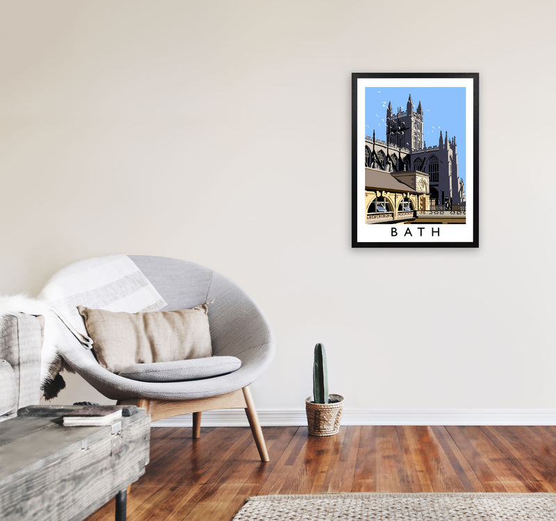 Bath by Richard O'Neill A2 White Frame