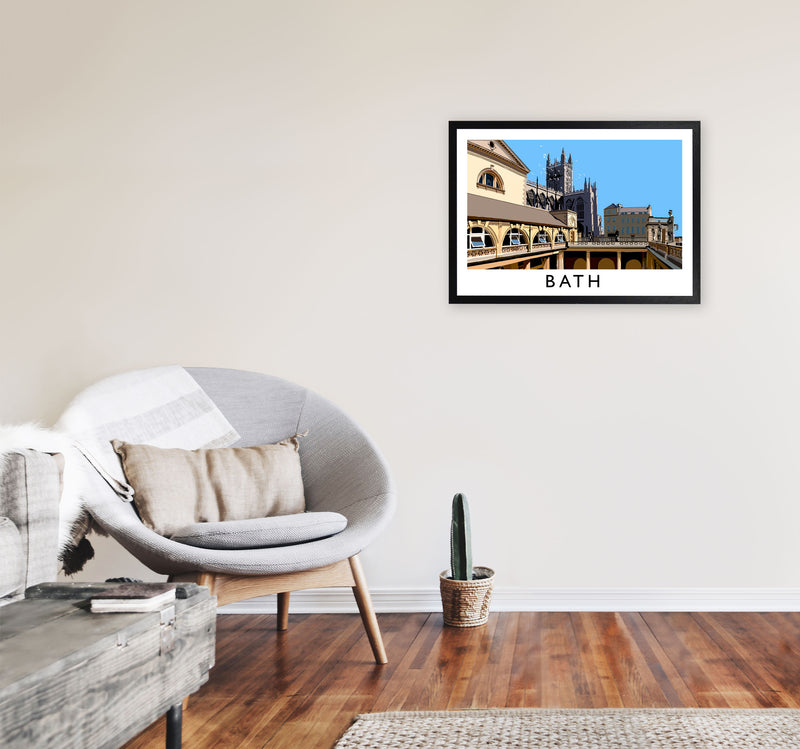 Bath by Richard O'Neill A2 White Frame