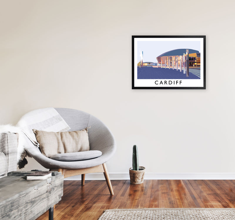 Cardiff by Richard O'Neill A2 White Frame