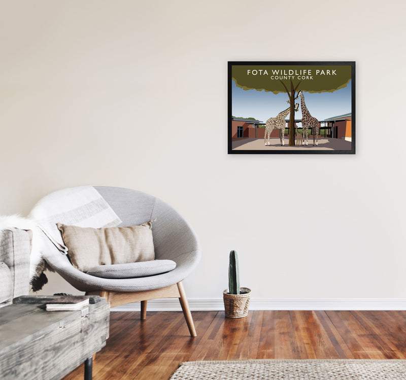 Fota Wildlife Park by Richard O'Neill A2 White Frame