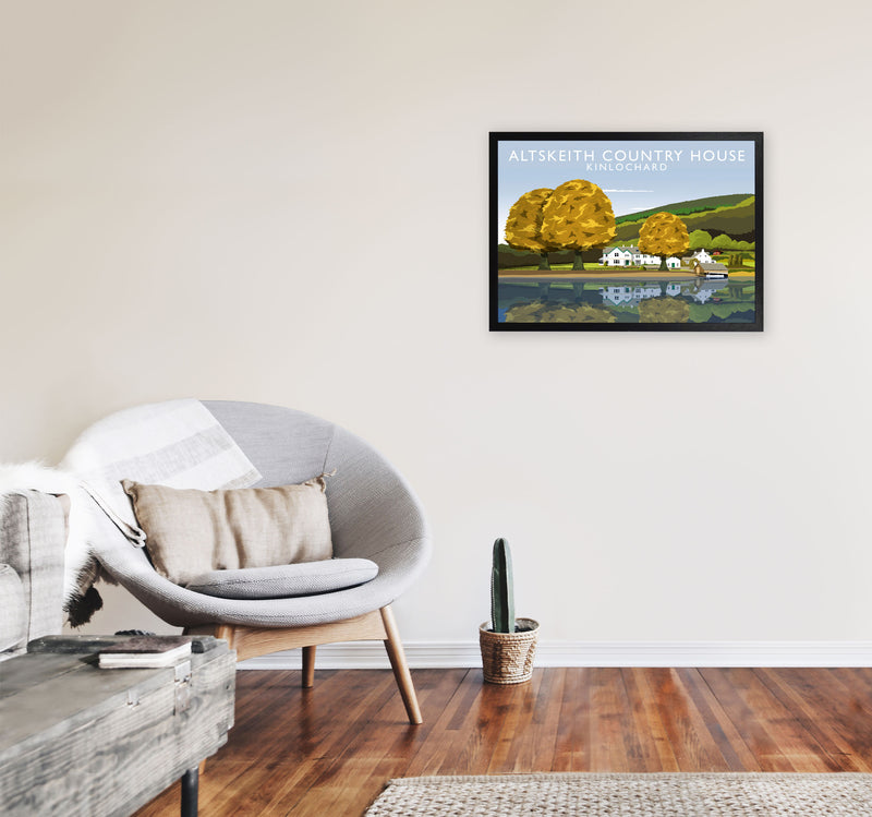 Altskeith Country House (Landscape) by Richard O'Neill A2 White Frame