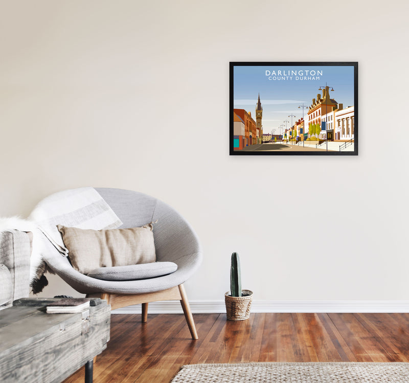 Darlington (Landscape) by Richard O'Neill A2 White Frame