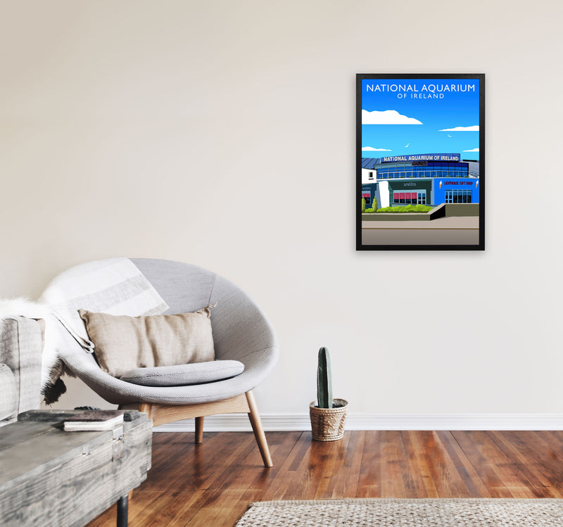 National Aquarium Ireland (Portrait) by Richard O'Neill A2 White Frame