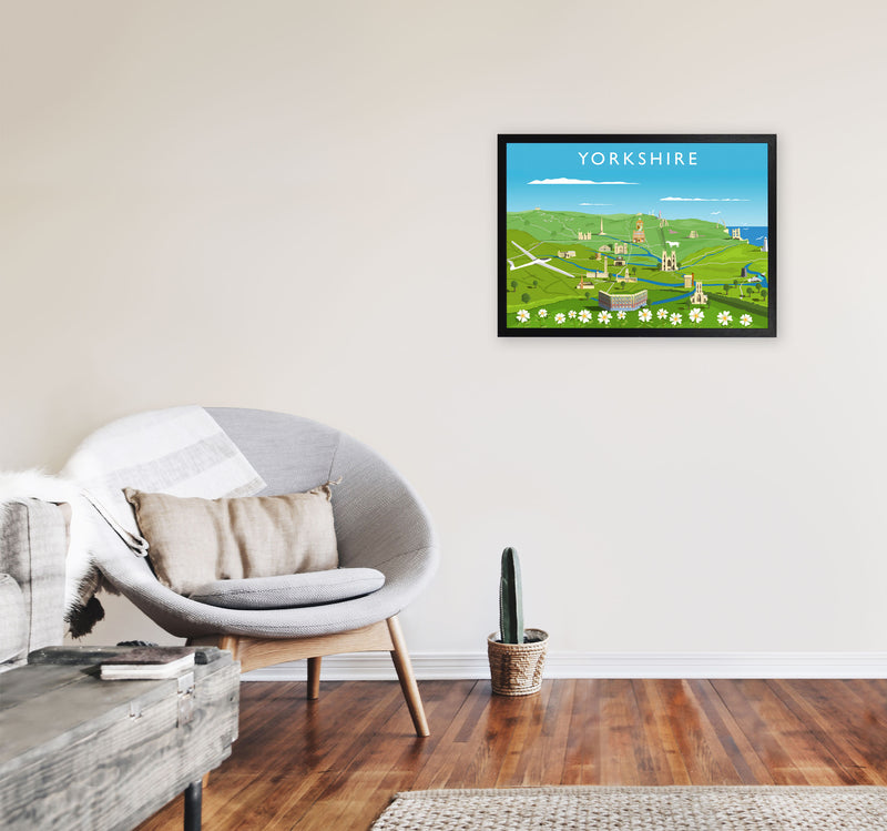 Yorkshire Framed Digital Art Print by Richard O'Neill A2 White Frame