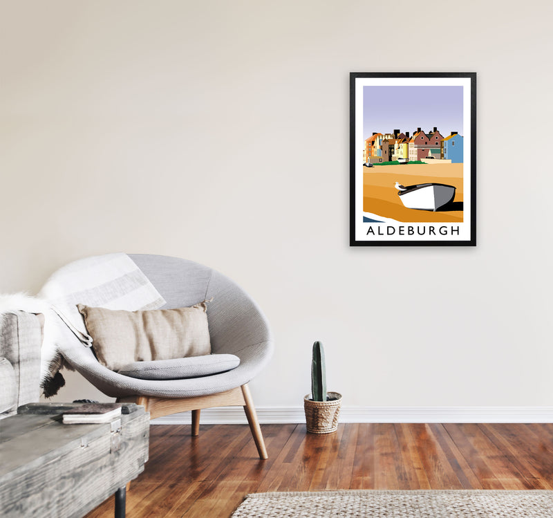Aldeburgh Art Print by Richard O'Neill A2 White Frame