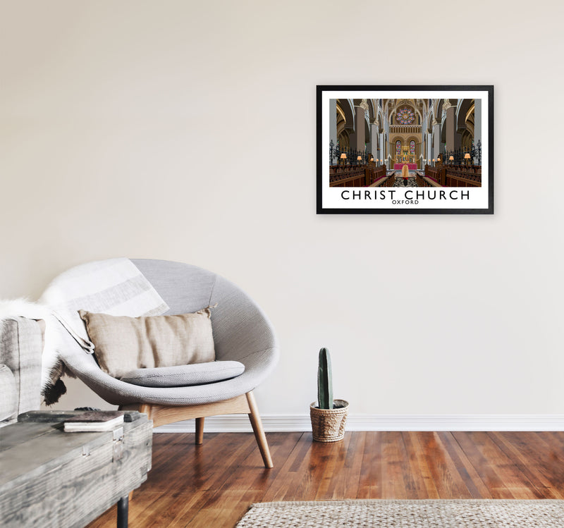 Inside Christ Church by Richard O'Neill A2 White Frame