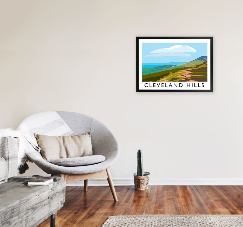 Cleveland Hills by Richard O'Neill A2 White Frame