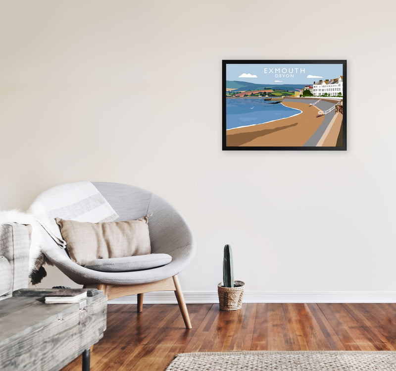 Exmouth Devon Art Print by Richard O'Neill A2 White Frame