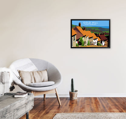 Gold Hill 2 by Richard O'Neill A2 White Frame