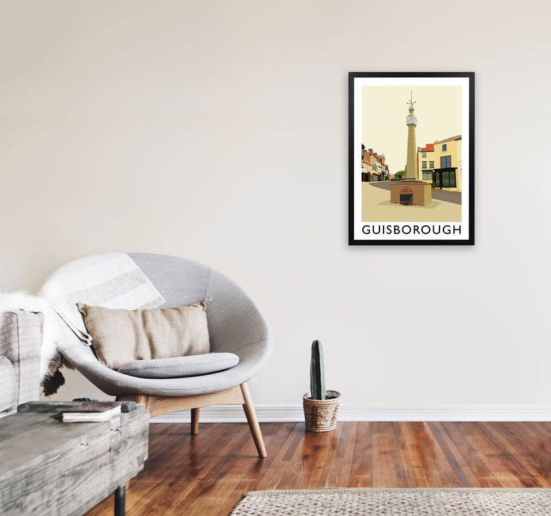 Guisborough Portrait by Richard O'Neill A2 White Frame