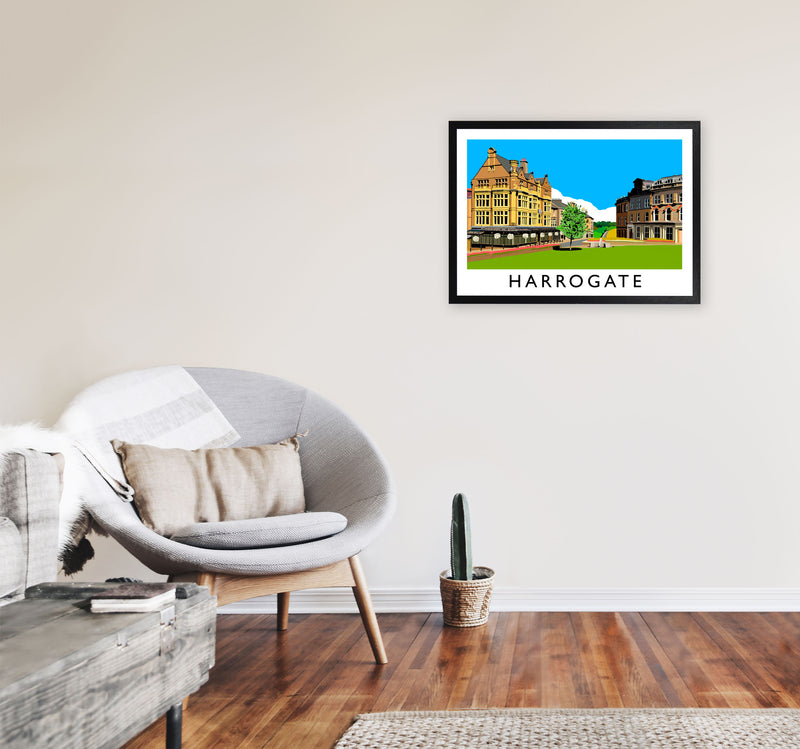 Harrogate Travel Art Print by Richard O'Neill, Framed Wall Art A2 White Frame