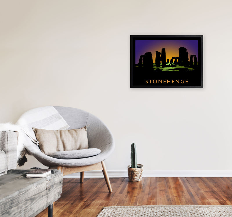 Stonehenge Art Print by Richard O'Neill A2 White Frame