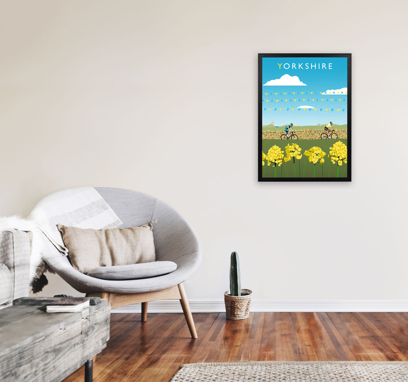 Yorkshire Framed Digital Art Print by Richard O'Neill A2 White Frame