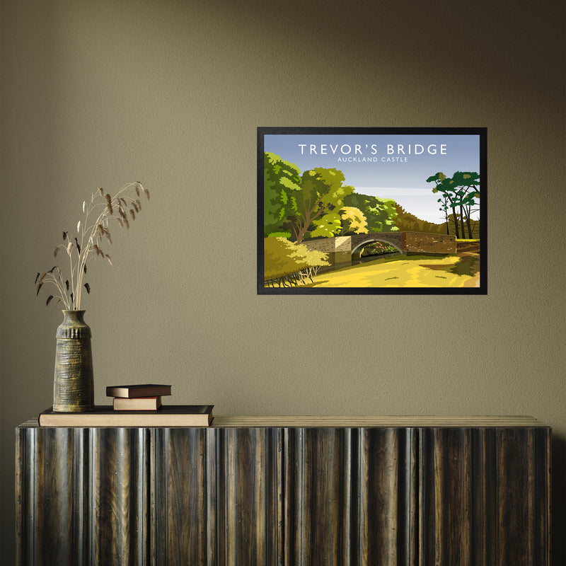 Trevor's Bridge by Richard O'Neill A2 Black Frame