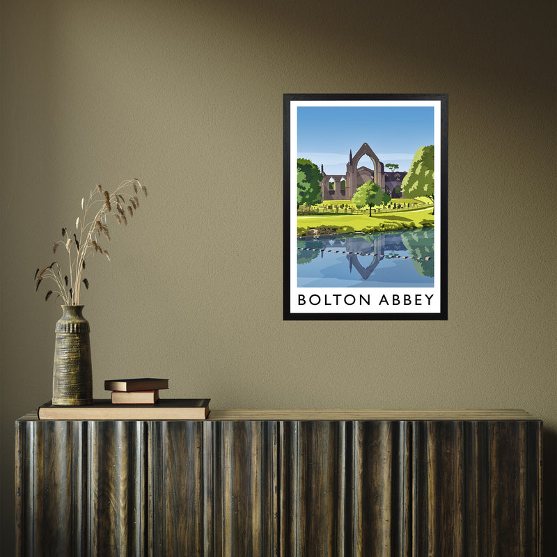 Bolton Abbey portrait by Richard O'Neill A2 Black Frame