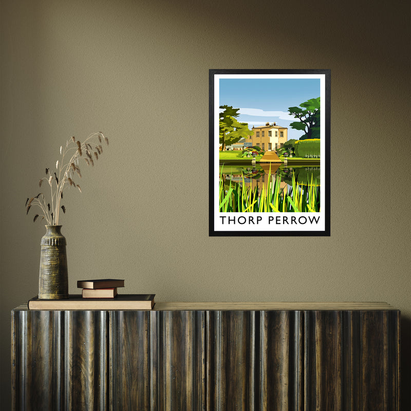 Thorp Perrow portrait by Richard O'Neill A2 Black Frame
