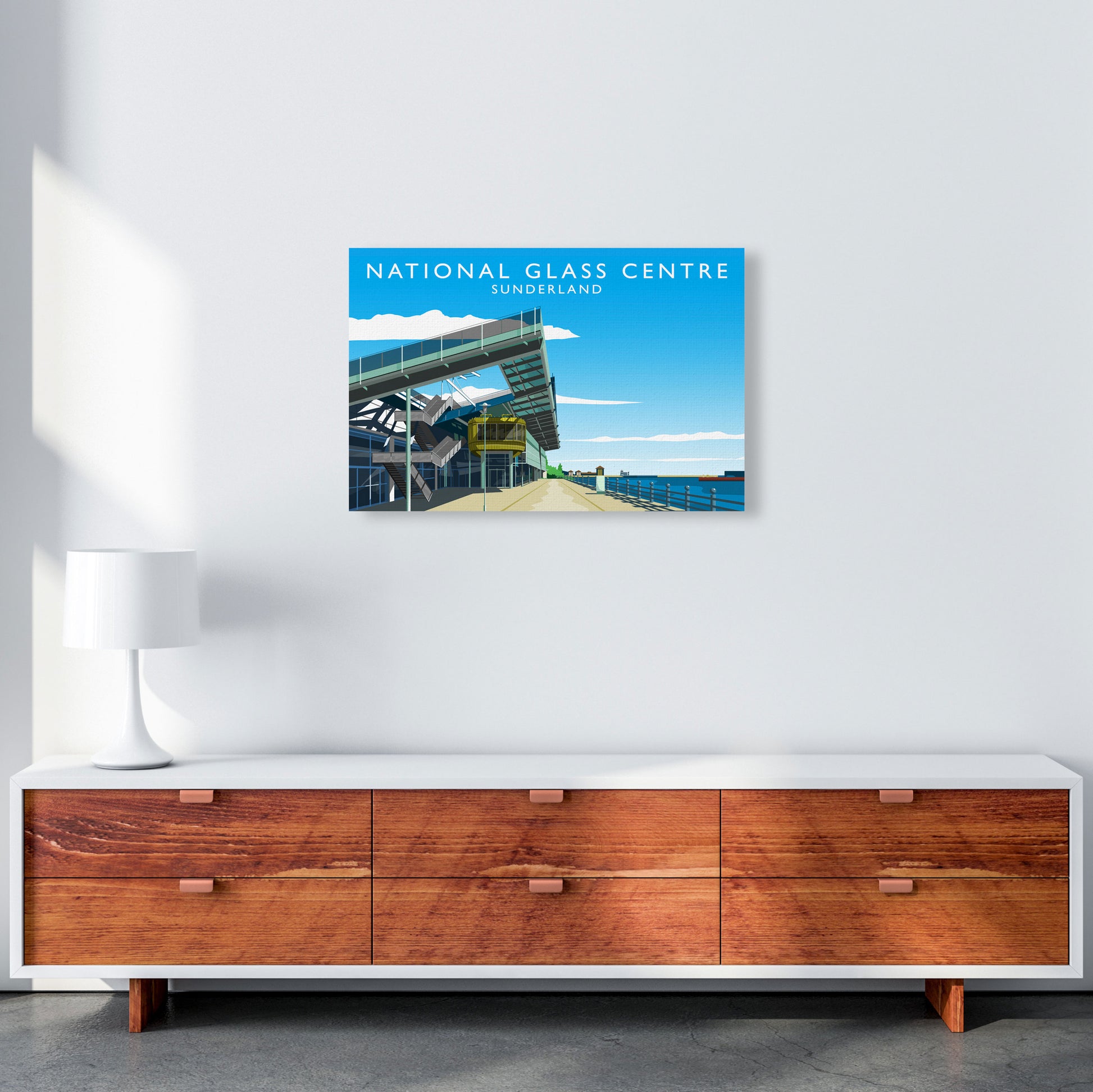 National Glass Centre portrait Travel Art Print by Richard O'Neill A2 Canvas