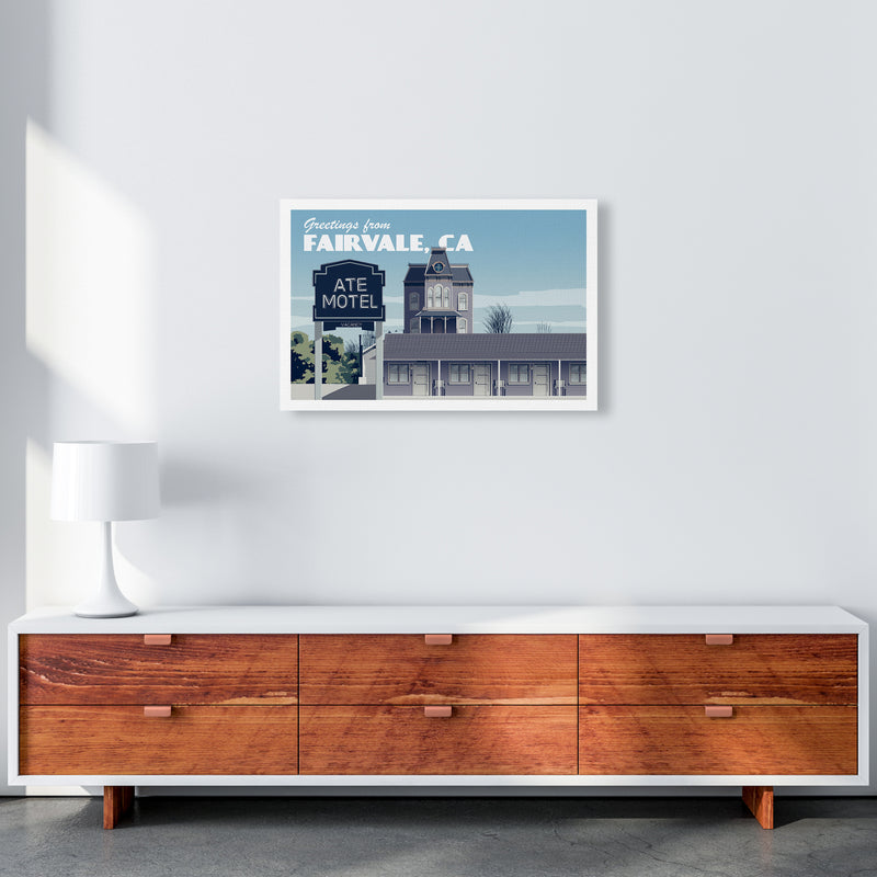 Bates Motel Day Art Print by Richard O'Neill A2 Canvas