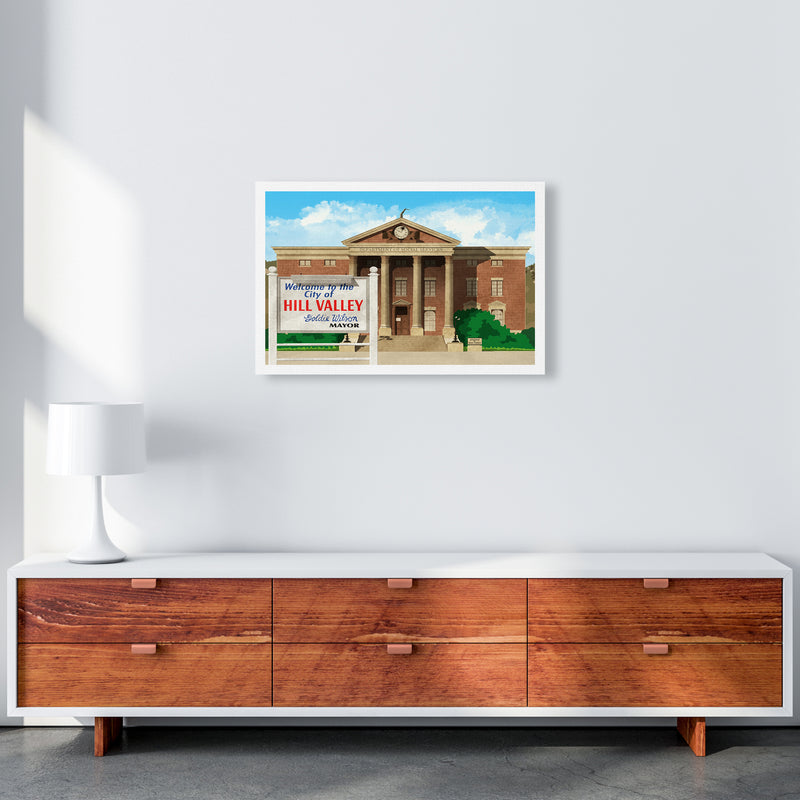 Hill Valley 1985 Revised Art Print by Richard O'Neill A2 Canvas