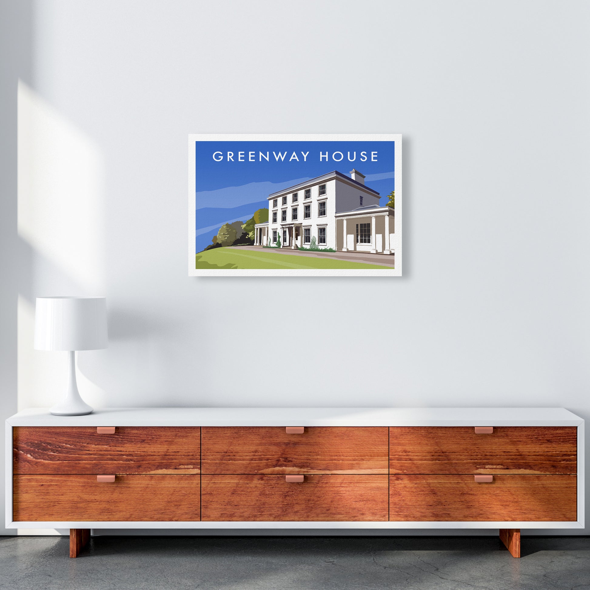 Greenway House Art Print by Richard O'Neill A2 Canvas