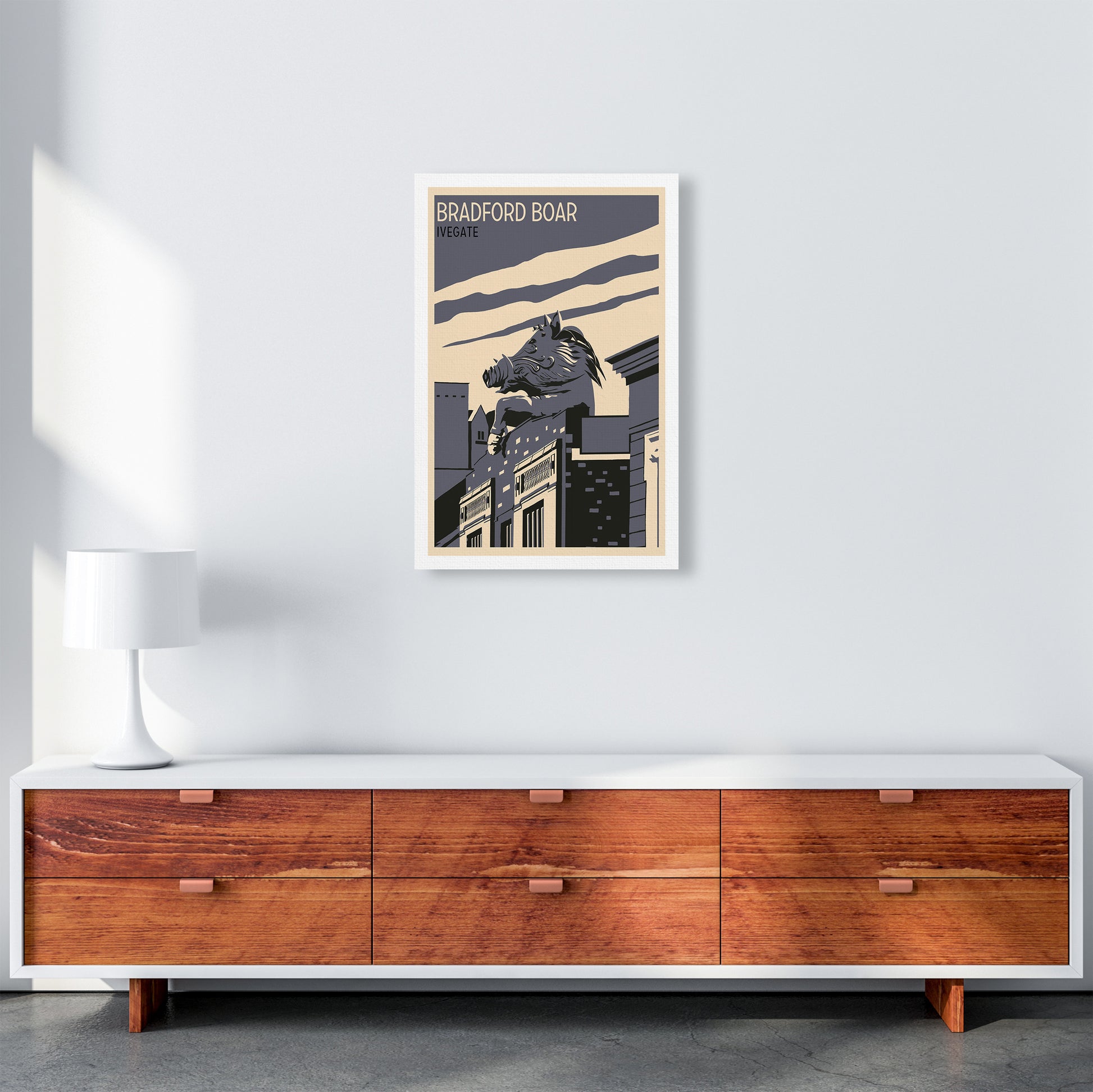 Bradford Boar Art Print by Richard O'Neill A2 Canvas