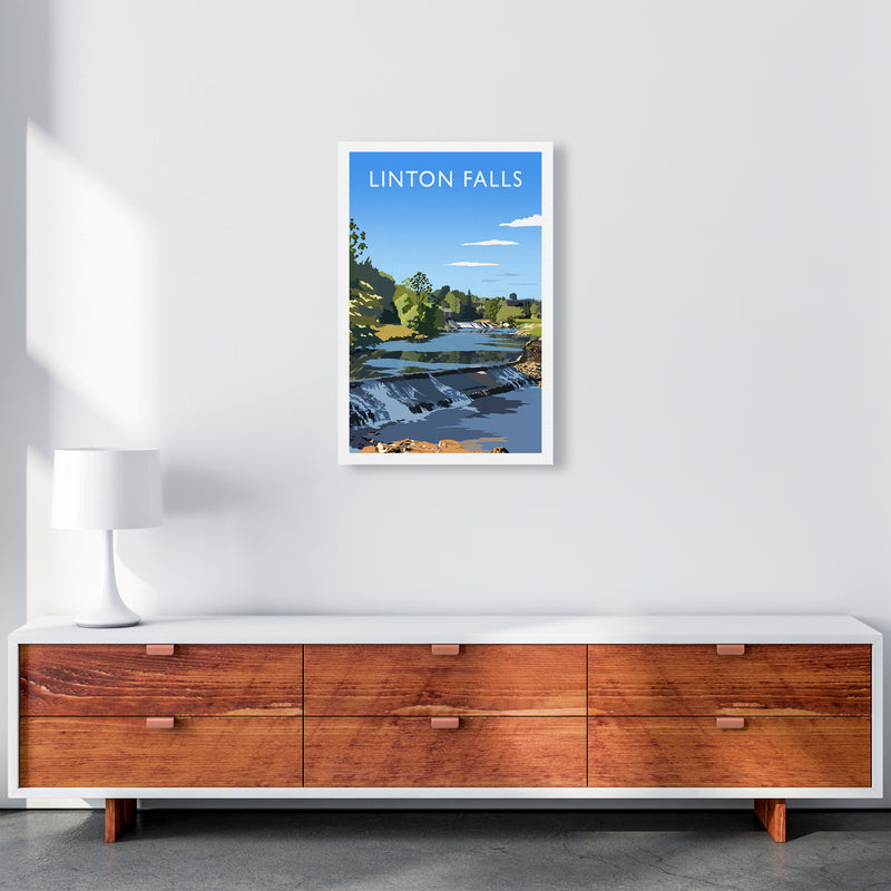 Linton Falls portrait Travel Art Print by Richard O'Neill A2 Canvas