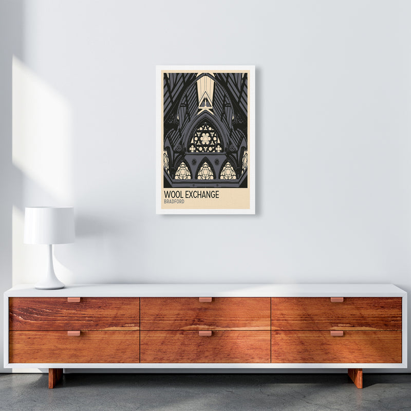 Wool Exchange, Bradford Travel Art Print by Richard O'Neill A2 Canvas