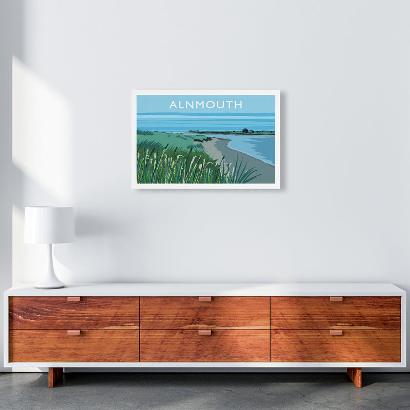 Alnmouth Travel Art Print by Richard O'Neill A2 Canvas