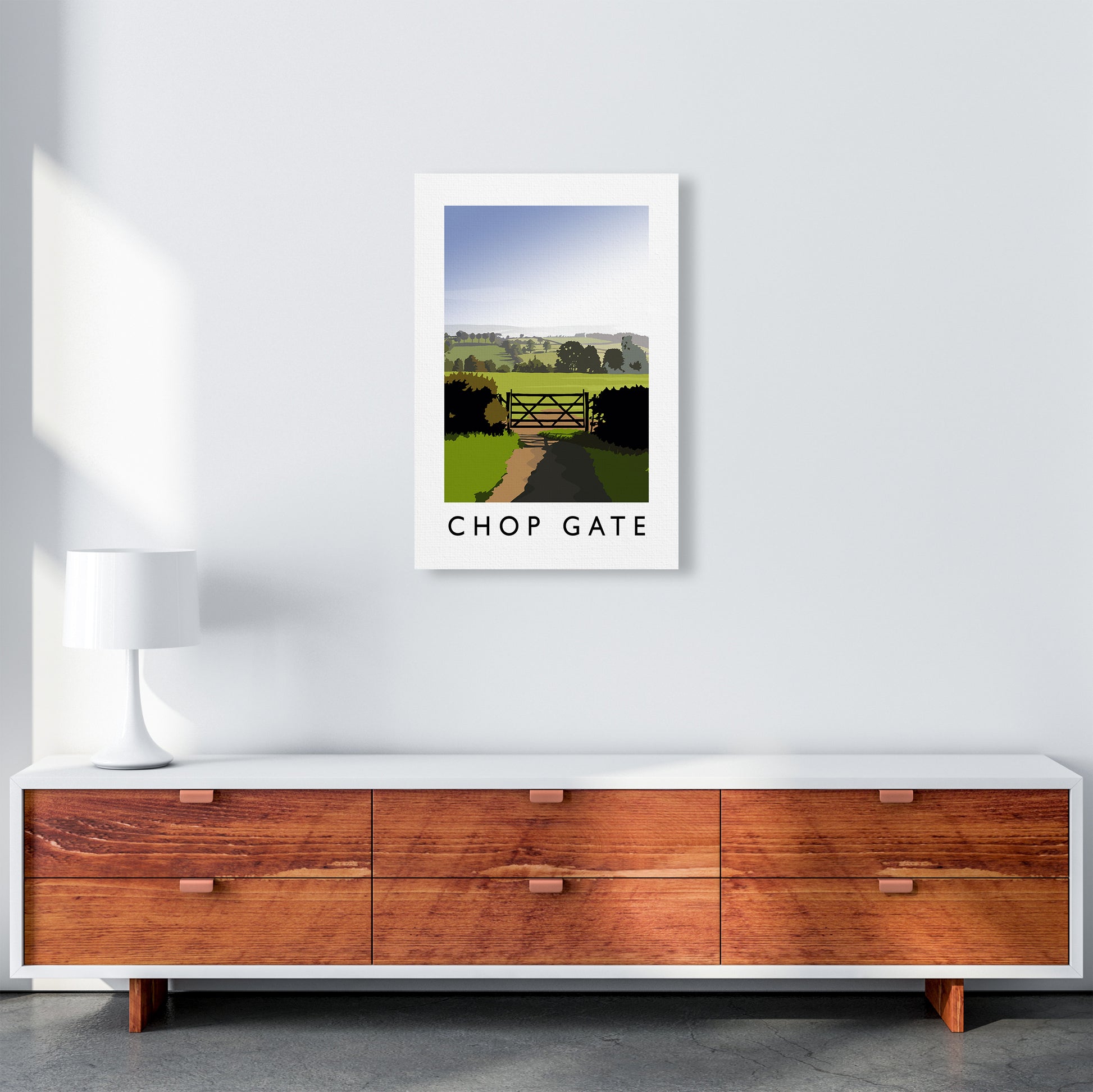 Chop Gate portrait Travel Art Print by Richard O'Neill A2 Canvas