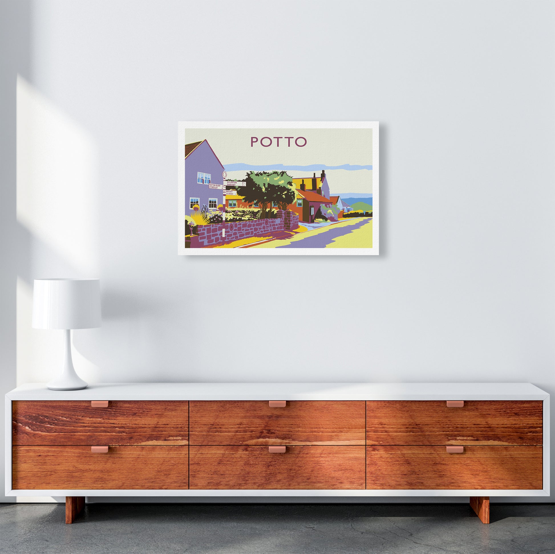 Potto Travel Art Print by Richard O'Neill A2 Canvas