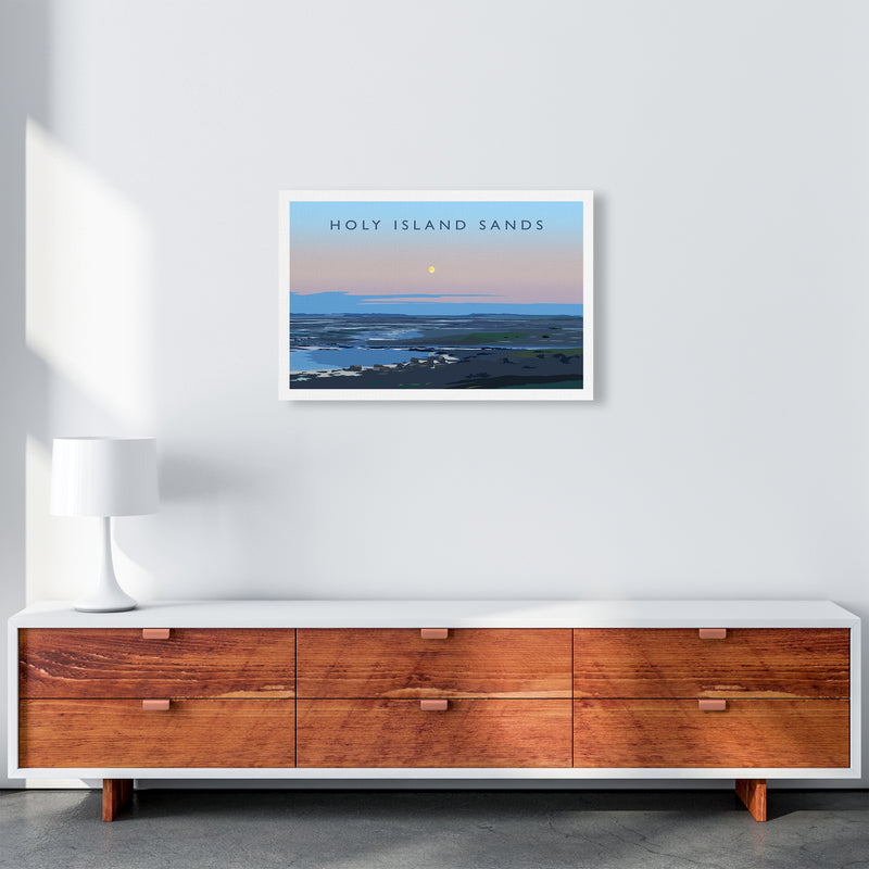 Holy Island Sands Travel Art Print by Richard O'Neill A2 Canvas