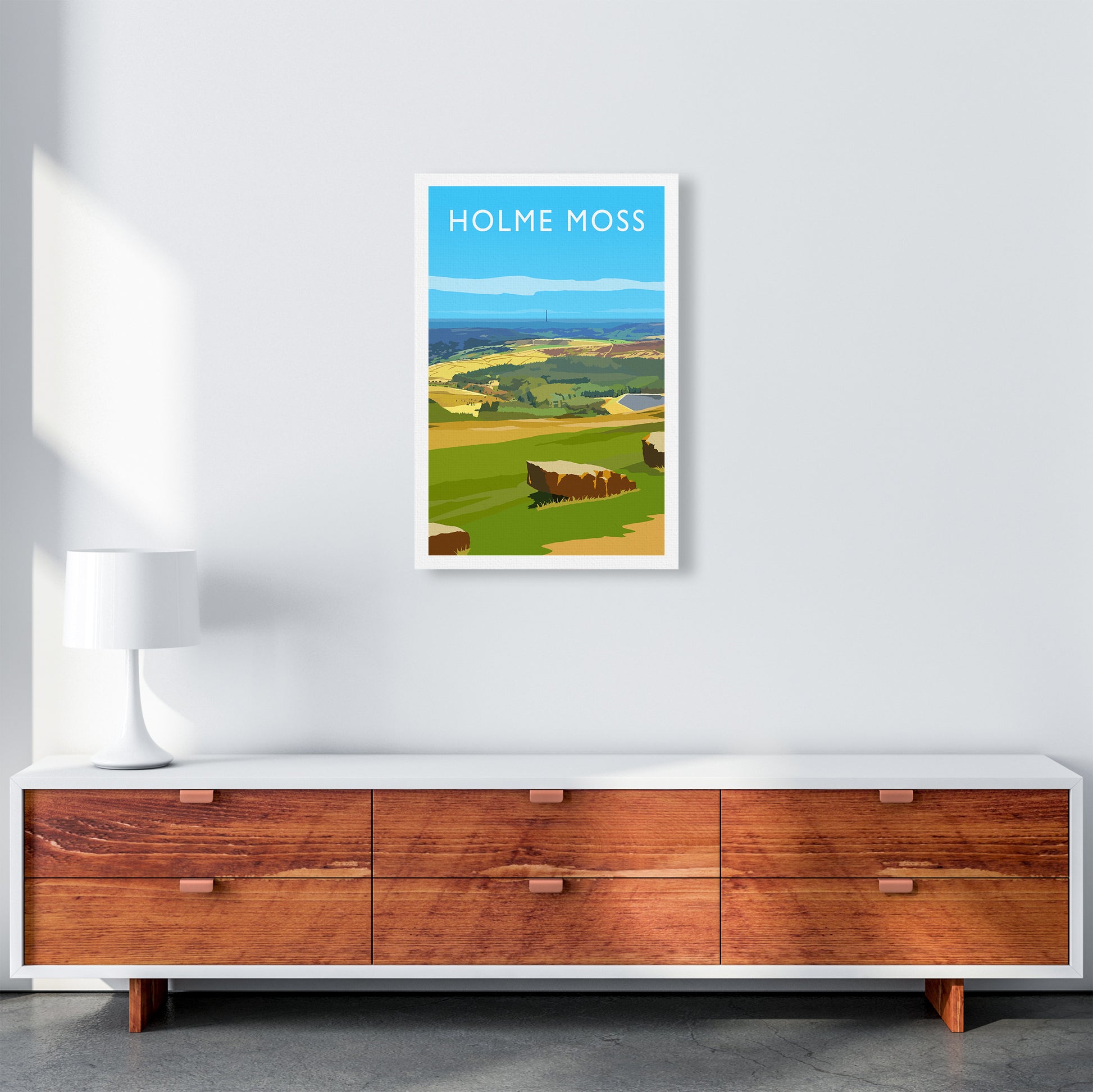 Holme Moss portrait Travel Art Print by Richard O'Neill A2 Canvas