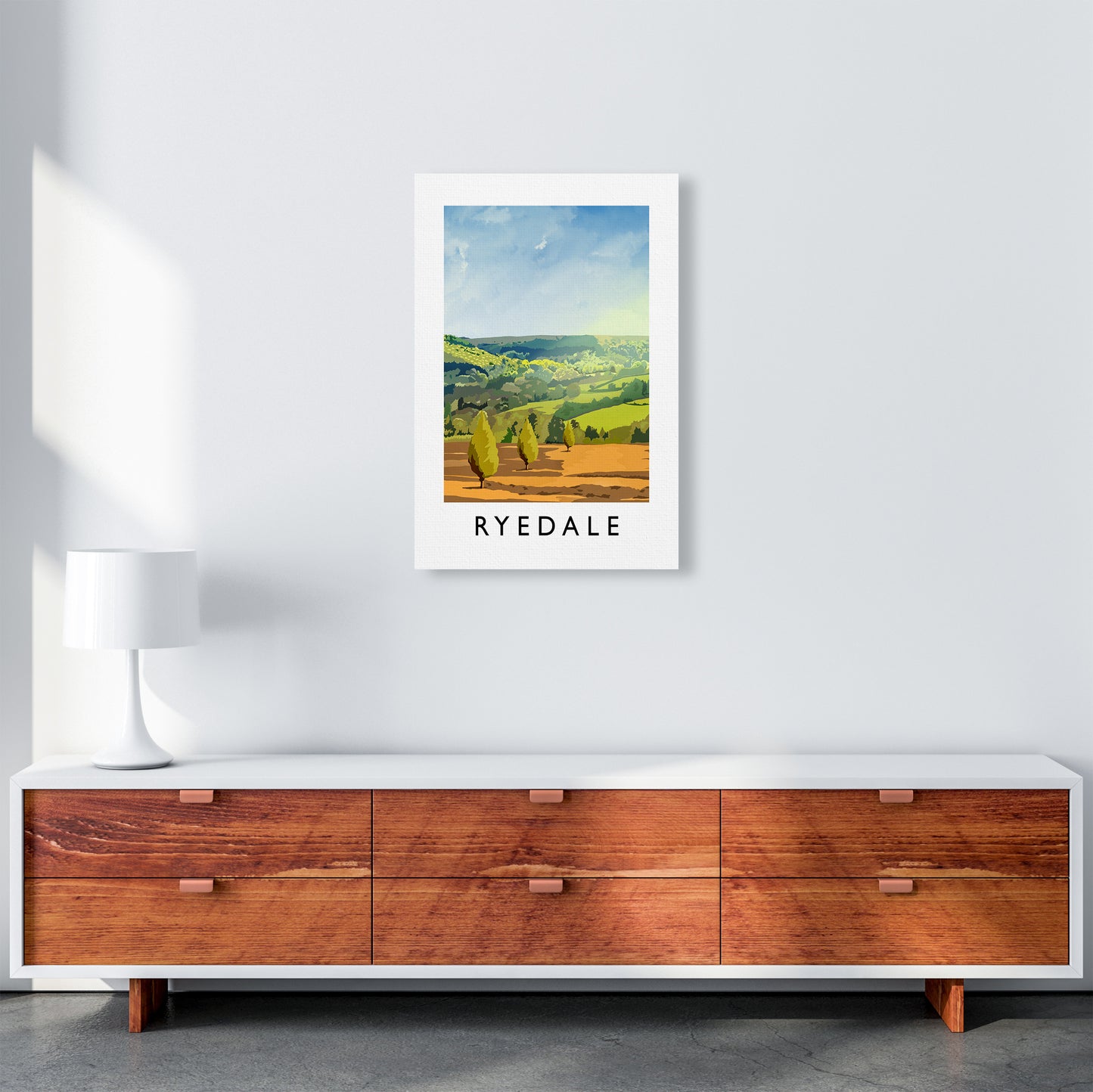 Ryedale portrait Travel Art Print by Richard O'Neill A2 Canvas